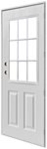 Doors and Windows Front Combination Doors 69K6****L1NN0 Kinro Raised Panel Steel Out-swing door with 9-lite window for mobile homes