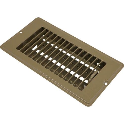 Heating and Air Conditioning Floor Registers 421304BL 4 x 8 Brown Metal Floor Register