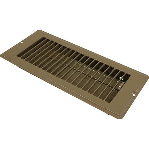 Heating and Air Conditioning Floor Registers 421305BL 4 x 10 Brown Metal Floor Register