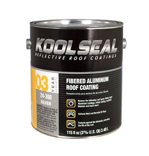 Maintenance and Repair Roofing Supplies and Skylights 110108BL, 110110BL Kool Seal Economy Aluminum Roof Coating Roofs