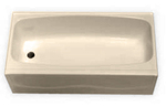  Almond Fiberglass Tub 28''D x 54''W x 17-1/2''H