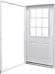 Kinro 34x76 Raised Panel Steel Combo Door with cottage window for mobile homes