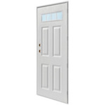 Kinro Series 5500 Outswing Steel Entry Door with 4-Lite Window