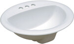  20'' x 17'' Oval Vitreous China Lavatory Sink