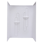 Better Bath 28'' x 54'' Abs 3 Piece Shower Wall Surround