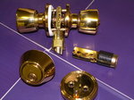  Brass Entrance & Deadbolt Combo Lockset